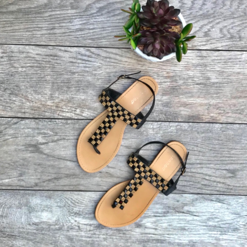 Bamboo Rhinestone Sandals